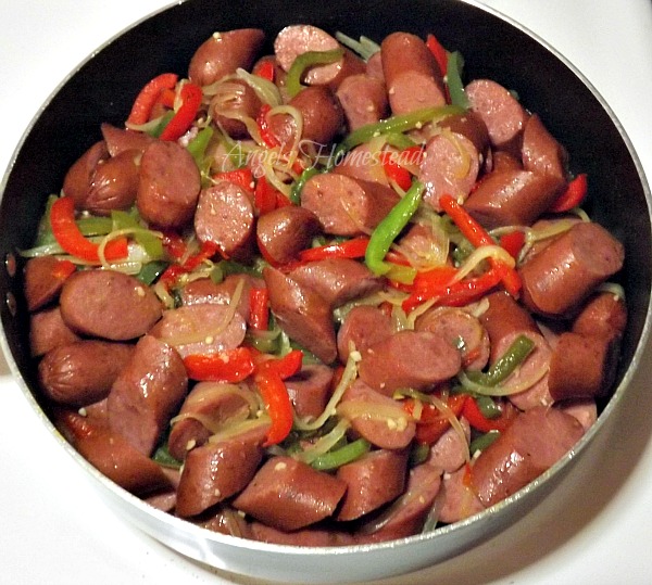 Smoked Sausage with Peppers and Onion Smoked Sausage with Peppers and Onion