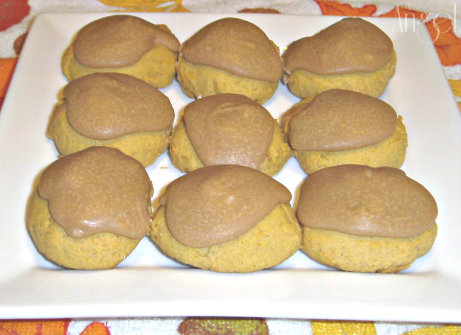 Pumpkin Cookies with Brown Sugar Glaze