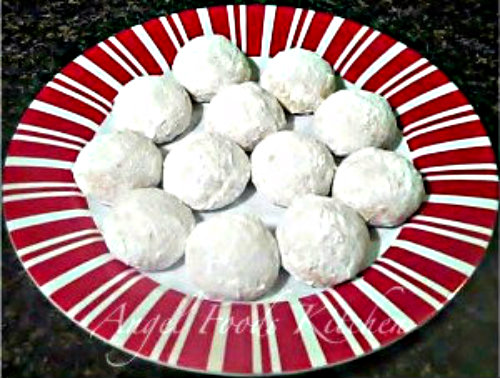 Chocolate Almond Snowball Cookies