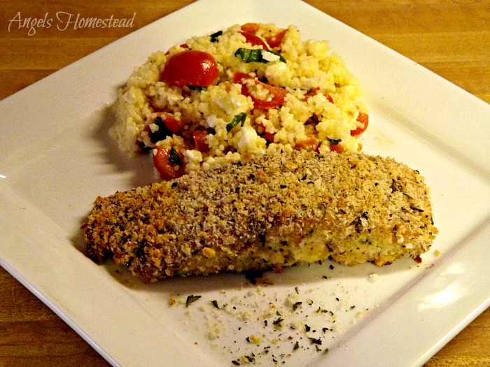 Parmesan Crusted Salmon and Couscous