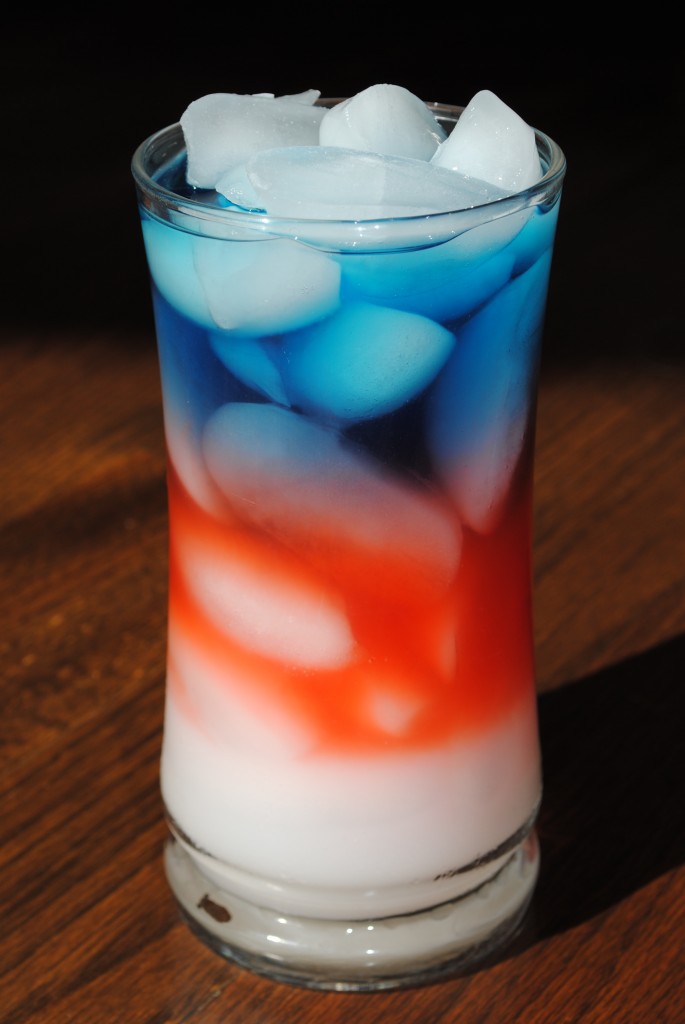 Layered Drink Layered 4th of July Drink