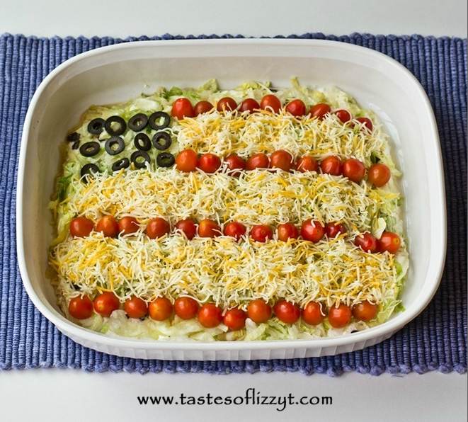 Patriotic Layered Taco Dip Patriotic Layered Taco Dip