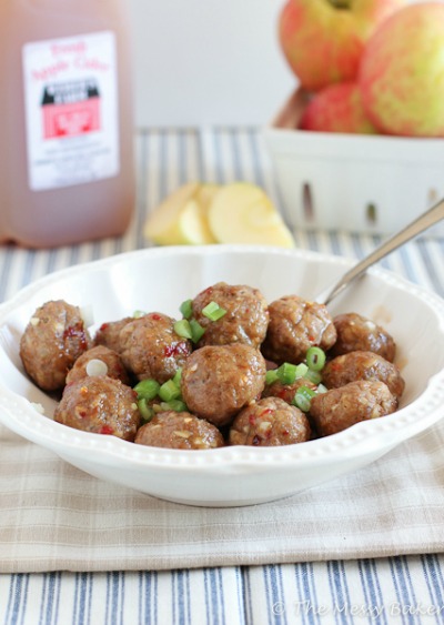 Apple Cider Glazed Meatballs