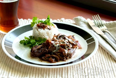 Tenderloin Steaks with Red Wine-Mushroom Sauce