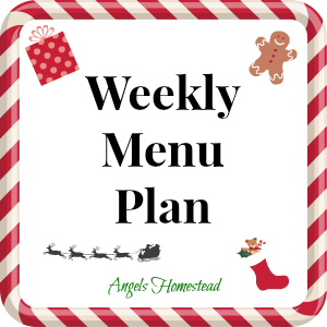 December Weekly Menu Plan