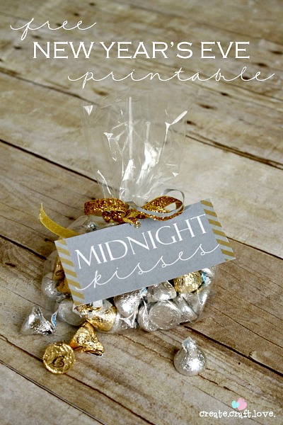 New Year’s Eve Kisses Printable