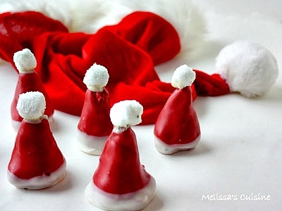 Oreo Cookie Ball Santa Hats