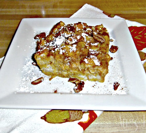Pumpkin Pie French Toast Bake