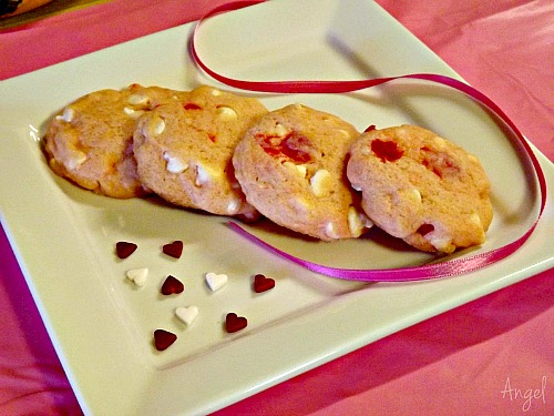 White Chocolate Cherry Cookies