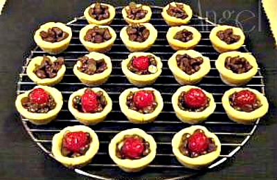 Cherry Topped Chocolate Tassies